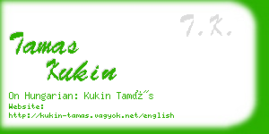 tamas kukin business card